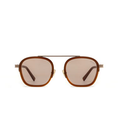 Zegna EZ0231 Sunglasses 48J shiny dark brown - front view