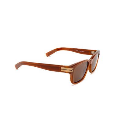 Zegna EZ0237 Sunglasses 45E shiny light brown - three-quarters view