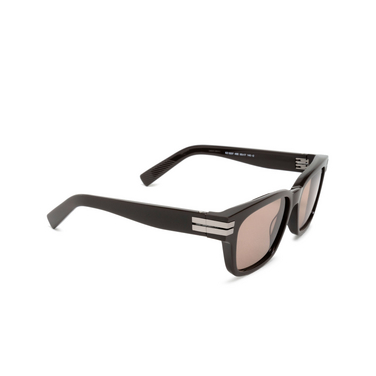 Zegna EZ0237 Sunglasses 48E shiny dark brown - three-quarters view