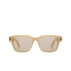 Lunettes de soleil Zegna EZ0237 57E shiny beige - Vignette du produit 1/3