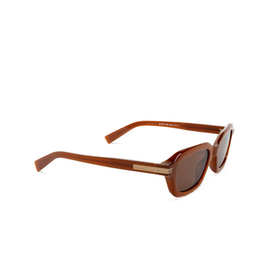 Zegna EZ0239 Sunglasses 45E shiny light brown - three-quarters view
