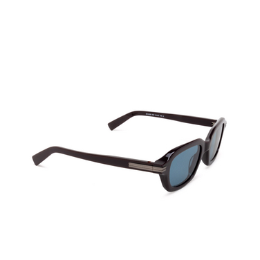 Zegna EZ0239 Sunglasses 48V shiny dark brown - three-quarters view