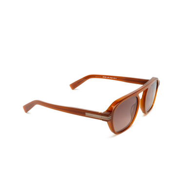 Zegna EZ0241 Sunglasses 45F shiny light brown - three-quarters view