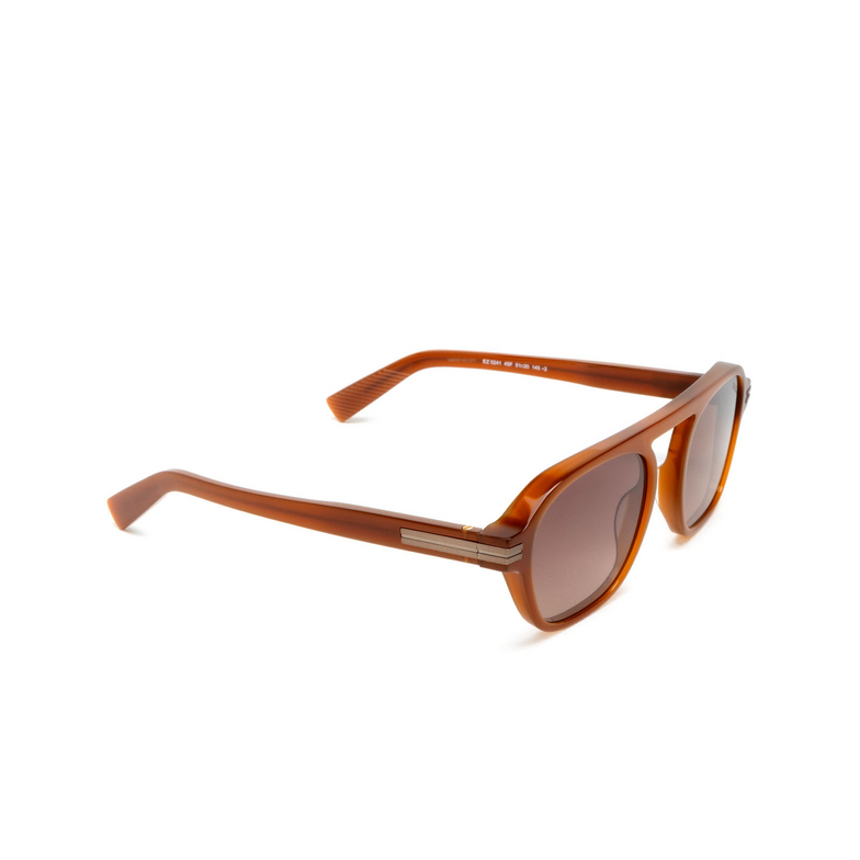 Gafas de sol Zegna EZ0241 45F shiny light brown - 2/3