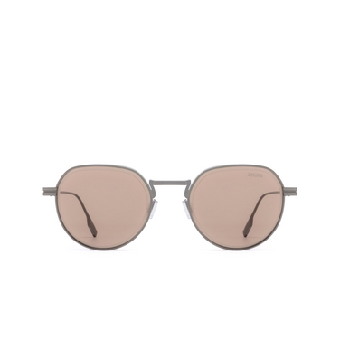 Lunettes de soleil Zegna EZ0244 08E shiny gunmetal - Vue de face