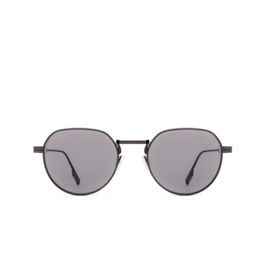 Lunettes de soleil Zegna EZ0244 09A matte antiqued gunmetal - Vue de face