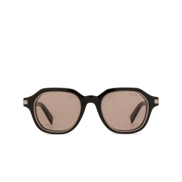 Zegna EZ0250 Sunglasses 48E shiny dark brown - front view