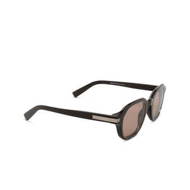 Zegna EZ0250 Sunglasses 48E shiny dark brown - three-quarters view