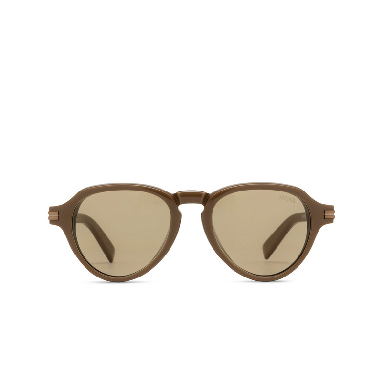 Zegna EZ0252 Sunglasses 45E shiny light brown - 1/3