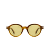 Zegna EZ0253 Sunglasses 47J light brown / striped - product thumbnail 1/3