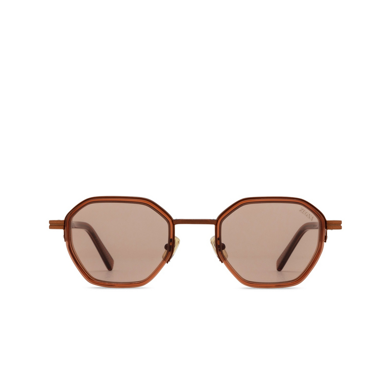 Gafas de sol Zegna EZ0259 50J shiny dark brown - 1/3