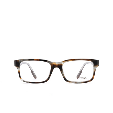 Zegna EZ5254 Eyeglasses 020 shiny dark brown - front view