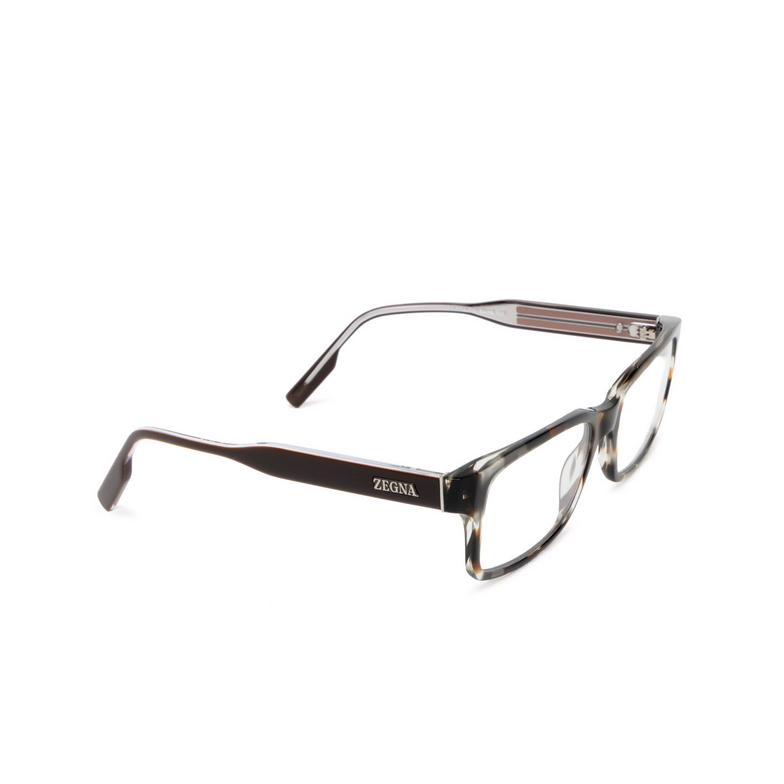 Occhiali da vista Zegna EZ5254 020 shiny dark brown - 2/3