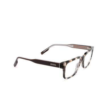 Zegna EZ5260 Eyeglasses 020 light brown / havana / light brown / monocolor - three-quarters view