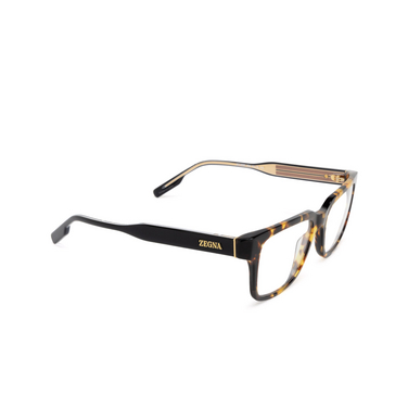 Zegna EZ5260 Eyeglasses 054 dark havana / black / monocolor - three-quarters view