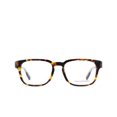Zegna EZ5262 Eyeglasses 054 dark havana / shiny dark brown - front view