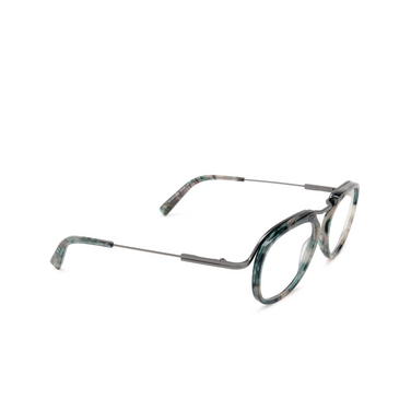 Zegna EZ5272 Eyeglasses 052 coloured havana / shiny gunmetal - three-quarters view