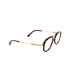 Zegna EZ5272 Eyeglasses 054 red havana / shiny pale gold - product thumbnail 2/3