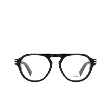 Lunettes de vue Zegna EZ5281 001 shiny black - Vue de face