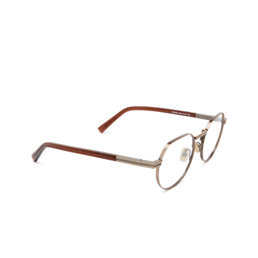 Lunettes de vue Zegna EZ5286 038 shiny antiqued light bronze - Vue trois quarts