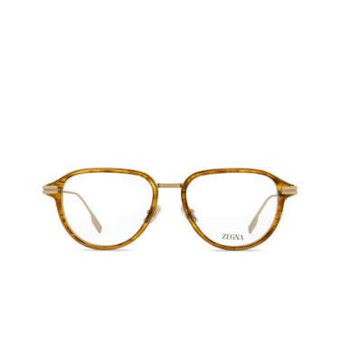 Lunettes de vue Zegna EZ5298 047 light brown / striped - Vue de face