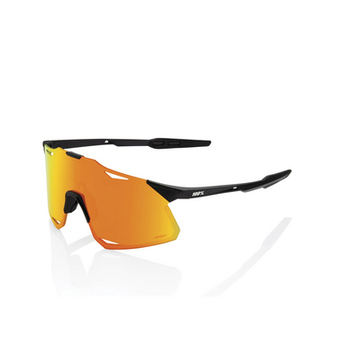 Gafas de sol 100% HYPERCRAFT MATTE BLACK / HIPER RED MULTILAYER MIRROR LENS - Vista tres cuartos