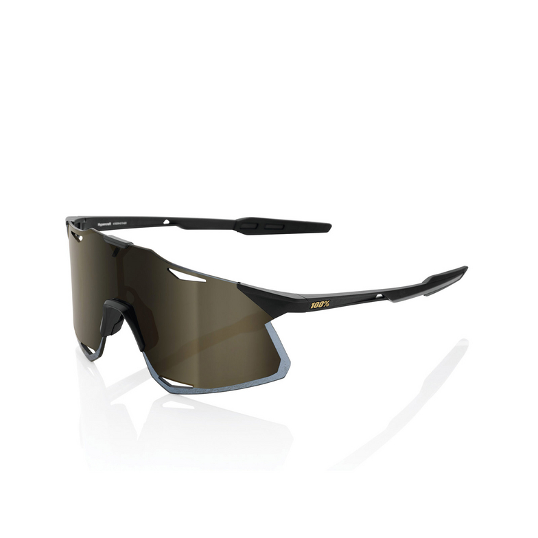 Gafas de sol 100% HYPERCRAFT MATTE BLACK / SOFT GOLD MIRROR LENS - 2/3