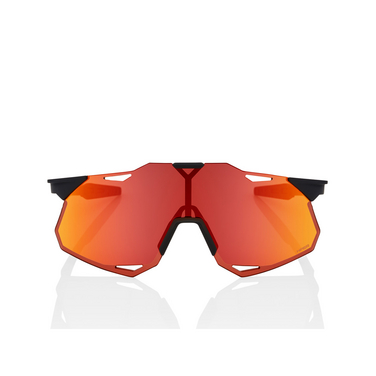Gafas de sol 100% HYPERCRAFT XS SOFT TACT BLACK / HIPER RED MULTILAYER MIRROR LENS - Vista delantera