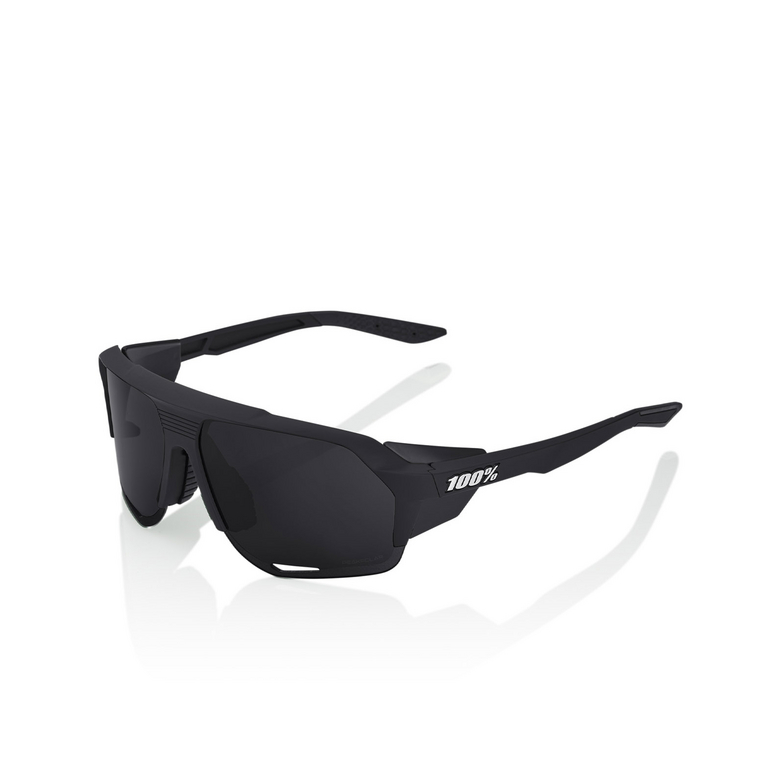 100% NORVIK Sunglasses MATTE BLACK / GREY PEAKPOLAR LENS - 2/3