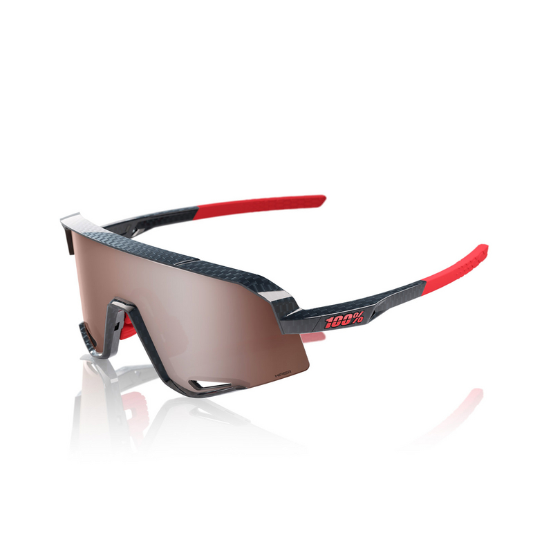 Gafas de sol 100% SLENDALE GLOSS CARBON FIBER / HIPER CRIMSON SILVER MIRROR - 2/3