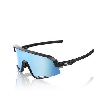 Gafas de sol 100% SLENDALE MATTE BLACK / HIPER BLUE MULTILAYER MIRROR - Vista tres cuartos