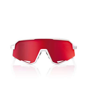 Gafas de sol 100% SLENDALE MATTE WHITE / HIPER RED MULTILAYER MIRROR - Vista delantera