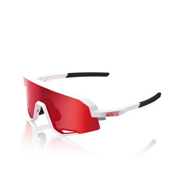 Gafas de sol 100% SLENDALE MATTE WHITE / HIPER RED MULTILAYER MIRROR - Vista tres cuartos