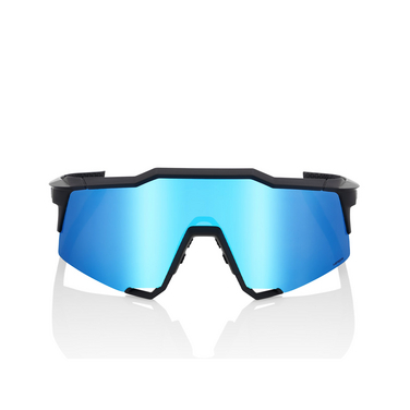 Gafas de sol 100% SPEEDCRAFT MATTE BLACK / HIPER BLUE MULTILAYER MIRROR LENS - Vista delantera