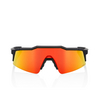 100% SPEEDCRAFT SL Sunglasses SOFT TACT BLACK / HIPER RED MULTILAYER MIRROR LENS - product thumbnail 1/3