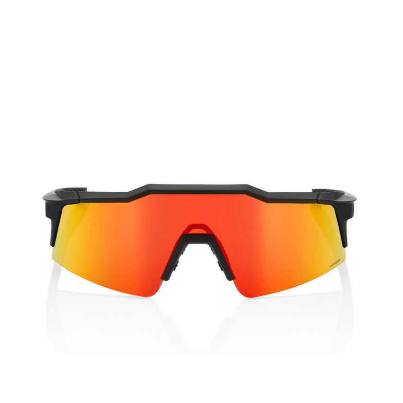 100% SPEEDCRAFT SL Sunglasses SOFT TACT BLACK / HIPER RED MULTILAYER MIRROR LENS - 1/3