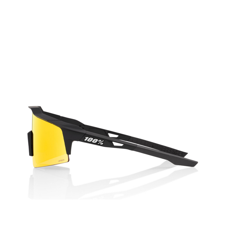 100% SPEEDCRAFT SL Sunglasses SOFT TACT BLACK / HIPER RED MULTILAYER MIRROR LENS - 3/3