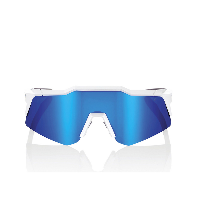 Gafas de sol 100% SPEEDCRAFT XS MATTE WHITE / BLUE MULTILAYER MIRROR LENS - 1/3