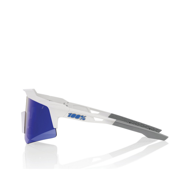 Gafas de sol 100% SPEEDCRAFT XS MATTE WHITE / BLUE MULTILAYER MIRROR LENS - 3/3