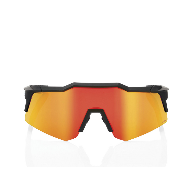 Gafas de sol 100% SPEEDCRAFT XS SOFT TACT BLACK / HIPER RED MULTILAYER MIRROR LENS - 1/3