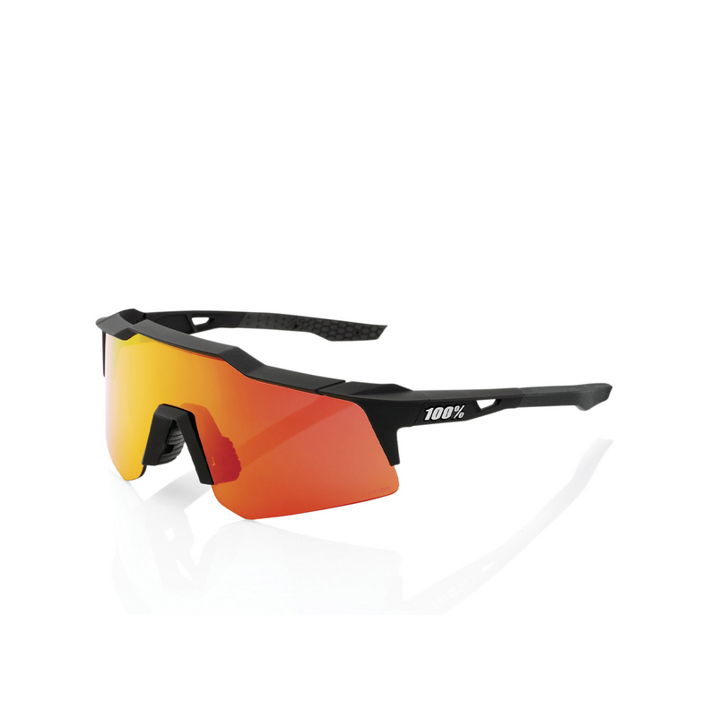 Gafas de sol 100% SPEEDCRAFT XS SOFT TACT BLACK / HIPER RED MULTILAYER MIRROR LENS - 2/3