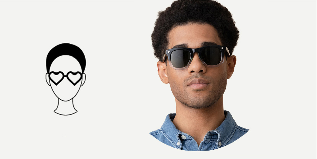 gafas de sol irregulares para rostro ovalado