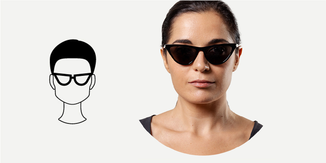 Cat-Eye-Sonnenbrillen für quadratische Gesichter