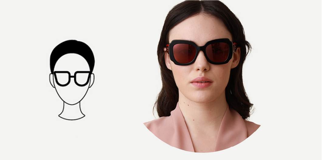 Butterfly-Sonnenbrille für ovale Gesichter