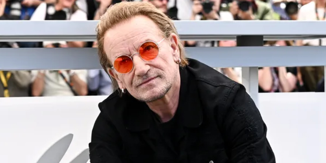 Bono in round shades at the Cannes Film Festival 2025