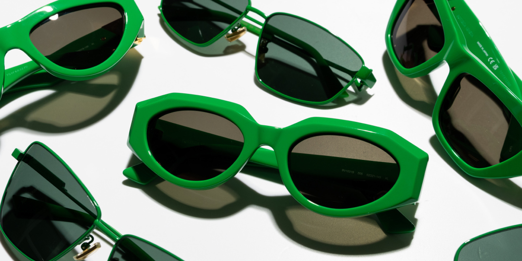 Bottega Veneta signature green sunglasses