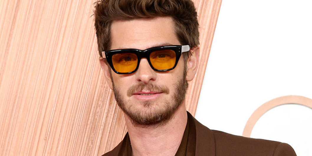 Andrew Garfield in square sunglasses at the Oscars