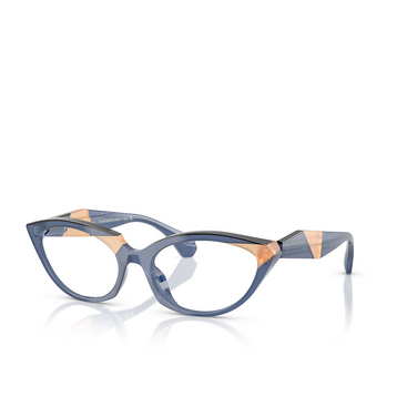 Alain Mikli A03529 Eyeglasses 005 opal blue / sand / black - three-quarters view