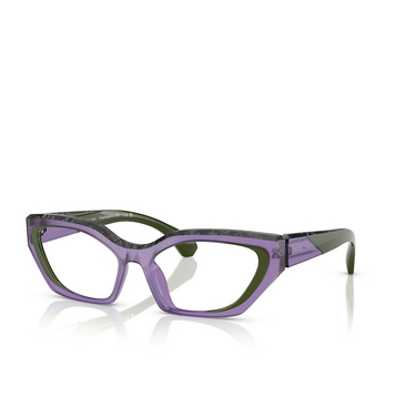 Gafas graduadas Alain Mikli A03531 005 opal purple / green / noir - Vista tres cuartos