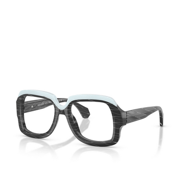 Gafas graduadas Alain Mikli A03533 001 black rhombus / pointille / white - Vista tres cuartos